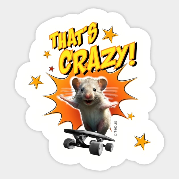 It's crazy, I am crazy HAMSTER Sticker by artebus